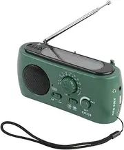 Homoyoyo Emergency Hand Crank Radio Mini Flashlight Solar-Powered Outdoor Radio Torch