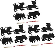 3 Pack Boys and Girls Scratch Painting Paper Diy New Year Tiger Year Art Kit Prank Present