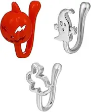 [Generic] Heart Multi-purpose Nose Ring No Piercing Earrings Unique Stud Earrings Body Nose Earrings Retro nose clip