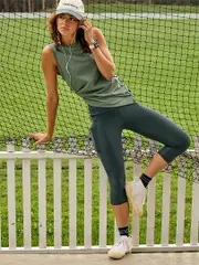 Running Bare Power Moves 3/4 Leggings. Women's Workout Leggings