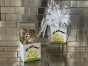 Get Well Soon Chocolate Chip Cookies Gift Basket-Box Wrapped With White Bow