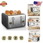 4-Slice LCD Display Toaster with 7 Settings & Bagel Function - Dark Chocolate