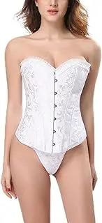 [WOFASHPURET] Bustier Top Vintage Lace up Overbust Shapewear for Women Backless Body Suit