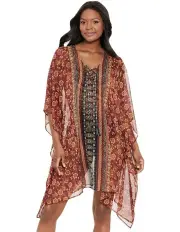 [Miraclesuit Swim] Zwina Sheer Beach Cover Up Caftan in Multi