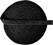 DIY PARK 5 Yard 3/8" 10mm Metallic Glitter Elastic Spandex Band Bra Strap Lingerie Dress DIY Sewing Trim Craft (Black+Black)