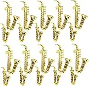 20pcs Saxophone Charm Saxophone Christmas Music Decorations Saxophone Musical Instruments Ornaments Mini Musical Instrument Saxophone Model Miniature Musical Instruments