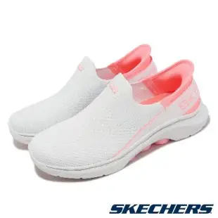 Skechers 懶人鞋 Go Walk 7-Mia Slip-Ins 女鞋 白 粉紅 緩震 套入式 休閒鞋 健走 125231WPK