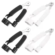 4 Pcs Black+White Guitar String Winder Cutter Pin Puller 3 in 1 Tool