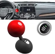 BEANPRECOY Push to Start Button Rocker - Ball-Shaped One-Touch Start Cover Engine Start/Stop Joystick and Full Metal Ball-bar Starter Cover for Car Decorative Accessories