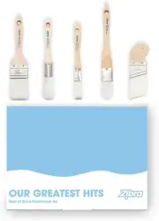 Complete 5-Piece Home Painting Brush Set with Ergonomic Handles & Storage Bag