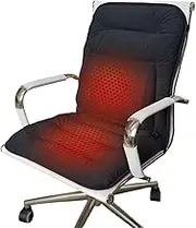 Heated Seat Cushion for Office Chair, Heating Chair Cushion with Thickened Lumbar Cushion, Winter Chair Heating Pad, Indoor Rocking Chair Cushions with 3 Mode Adjustable(Black)