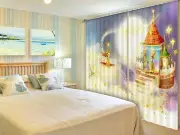 3D House moon 6 Blockout Photo Curtain Printing Curtains Drapes Fabric Window AU