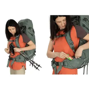 【美國 OSPREY】女款 輕量健行登山背包(M/L) Kyte 48L/3D立體網背.附防水背包套_接骨木莓紫