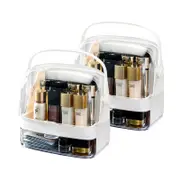 SOGA 2X 2-Tier White Countertop Makeup Storage Organiser