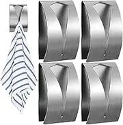 Pack of 4 Towel Hooks Tea Towel Holder No Drilling Required Towel Holder Self-Adhesive Wall Hooks Kitchen Made of Stainless Steel Silver Kitchen Towel Hooks Towel Clamp for Kitchen Bathroom Toilet