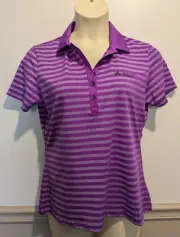 New Womens Purple & Silver Sparkle Amelia Island Golf Top sz Lg(M) Cutter & Buck