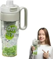 Sports Water Bottle – 850 ml Water Bottle with Infusion Compartment, Leak-proof Cup with Multipurpose Manigo for Work Hiking School Beach Coffee