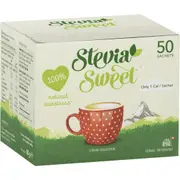 Stevia Sweet Low Calorie Natural Sweetener Sachets 50 Pack