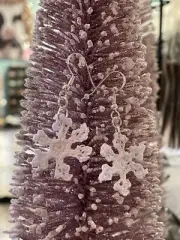 Handcrafted Crochet Snowflake Earrings FREE SHIPPING!