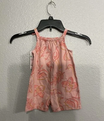 Carter’s Just For You Pink Floral Outfit One-Piece NWT 6 Months
