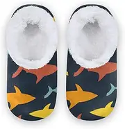 [Caihoyu] Slippers for Kids Girls Boys Fuzzy Fleece Anti-Slip Rubber Sole Lightweight House Slipper Socks Indoor Outdoor Winter Bedroom