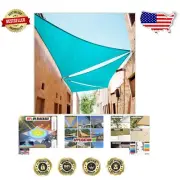 Custom 13' x 13' Turquoise Triangle Sun Shade Sail - Heavy Duty UV Protection