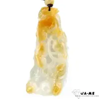 在飛比找momo購物網優惠-【JA-ME】天然A貨翡翠冰種白翡俏雞蛋黃翡如意吉祥玉墜