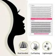180 Clusters Lashes DIY Eyelash Extensions Anime Lashes Makeup Eyelash Clusters Extensions Individual Lashes Cluster at Home