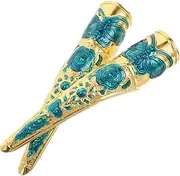 FOMIYES Pcs Qing Dynasty Palace Fingernail Covers Retro Nail Jewelry False Nail Tips Stage Performance Cosplay Accessories