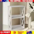 3 Tiers Simple Nightstand Small Bookcase Bookshelf for Living Room Bedroom Dorm