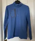 Polo Ralph Lauren Men’s Large RLX Blue Performance Quarter Zip Golf Pullover NEW
