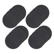 16pc Ladelle Hugo Vinyl Round Drink/Beverage Table Coasters/Mats 10cm Black