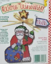 Dimensions Wire Whimsy Santas Bag Gifts Counted Cross Stitch Kit ornament 72256