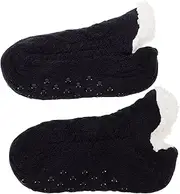 [CALLARON] 1 Pair Unisex Thicken Indoor Warm Slipper Socks Cozy Fleece Lined Non Slip Winter Socks for Adults Stylish and Comfortable Gripper for Indoor Use