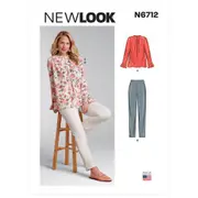 New Look Sewing Pattern N6712 Misses' Top and Pants