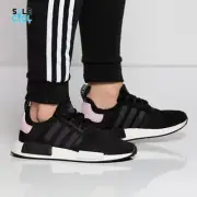 Adidas Womens NMD R1 Running Shoes Black Athletic Sneakers B37649