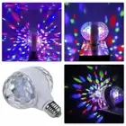 Bulb Rotating Party Xmas 2-Head E27 LED Lights Crystal Ball Disco Stage RGB Lamp