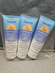 3-Pk Coppertone Complete Face SPF 45 Sunscreen Water Resistant 2.5 OZ EXP 09/25