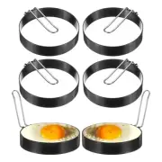 6Pcs Egg Rings 4" Stainless Steel Nonstick Pancake Cooking Ring