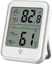 Multifunctional Thermometer Hygrometer Large Screen Battery for Home Office and Warehouse