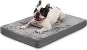 CREASION Grey 35IN Double-Sided Dog Bed All-Season Universal Dog Mats Bite-Resistant Leather Pet Kennel Pads Fall and Winter Removable Facecloth Dog Beds Under 25kg for Dogs