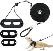 Lizard Harness - Reptile Lizard Soft Leather Detachable Adjustable Rope | 3 Sizes Reptile Lizard Harness for Animals | Escape Proof Reptiles Harness | Walking Vest Accessories for Walking Outdoor