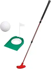 Oshhni Golf Putter with Putting Cup and Flag Adjustable Training Two Ways with Ball for Yard Indoor Outdoor Lawn Garden Home Office
