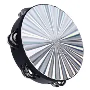 Tambourine Double Row 8in Percussion Jingles Hand Instrument For Party Perfo EUJ