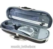Beautiful Interior 4/4 Enhanced/Moon Shape Designed Violin Case+Free strings set