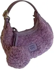 [Ｓｉｍｈｏａ] Plush Tote Bag for Women Sling Bag Mini Clutch Fashionable Fluffy Fuzzy Handbag
