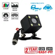 4PIN Mini Size Car Caravan SUV Trailer Front View Camera COMS 4 LEDs Waterproof