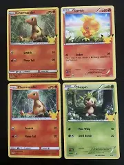 2021 Pokemon Mcdonalds Cards, Set Of 4, 1 Holo Charmander