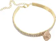 BUGUUYO Bling Pet Necklace for Cats Dogs Adjustable Rhinestone Collar with Bell Stylish Pet Jewelry Durable Comfortable Accessory for Everyday Wear