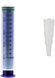 Vesco ENFIT Tip Syringe with Transition Connector (10 Pack) (10 Pack 60mL Syringe, 10)